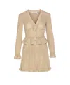 Self-portrait Metallic-effect Ruffled Knit Dress In Multi