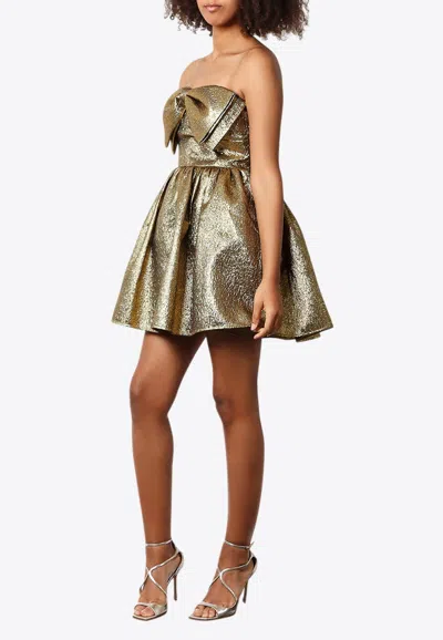 Self-portrait Maxi Bow Strapless Mini Dress