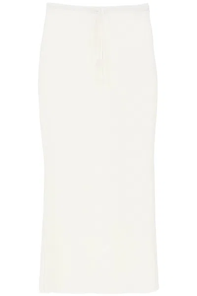Self-portrait Maxi Crochet Skirt For Women In White For Ss24