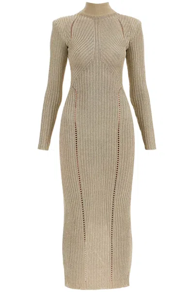 SELF-PORTRAIT MAXI LUREX KNIT DRESS IN