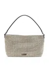 Self-portrait Small Diamante Shoulder Bag In Silver