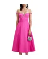 Self-portrait Diamante-embellished Textured Midi-dress In Pink