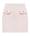 Self-portrait Knitted Mini Skirt In Pink