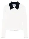 Self-portrait Self Portrait Women Wool Cardigan With Contrasting Collar In White