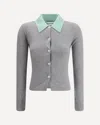 Self-portrait Grey Merino Wool Sweaters And Cardigans Gray In Gray