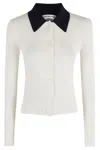 Self-portrait Women Cream Merino Wool Cardigan In White