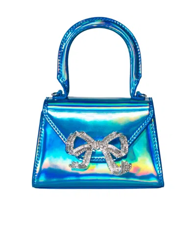 Self-portrait Metal Bow Shoulder Bag In Blue
