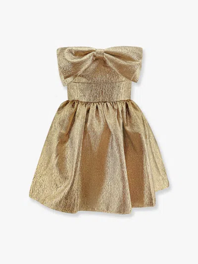 SELF-PORTRAIT METALLIC FIBRE FABRIC MINI DRESS