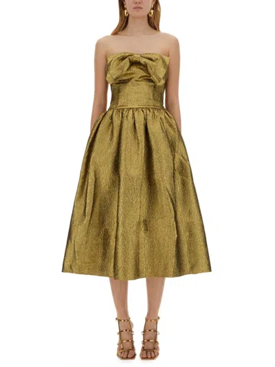 SELF-PORTRAIT SELF-PORTRAIT METALLIC JACQUARD MIDI DRESS