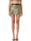 Self-portrait Metallic Jacquard Skort