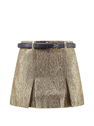 SELF-PORTRAIT METALLIC JACQUARD SKORT