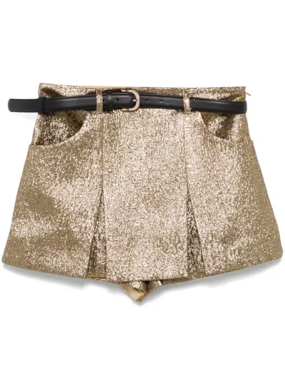 SELF-PORTRAIT METALLIC JACQUARD SKORT
