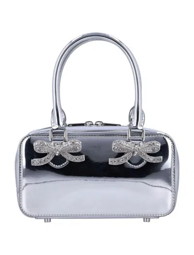 Self-portrait Metallic Leather Mini Tote Bag