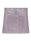 Self-portrait Self Portrait Embellished Fabric Mini Skirt In Purple