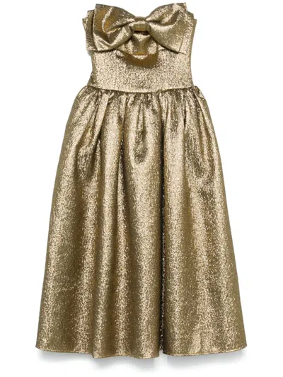 SELF-PORTRAIT METALLIC MIDI DRESS