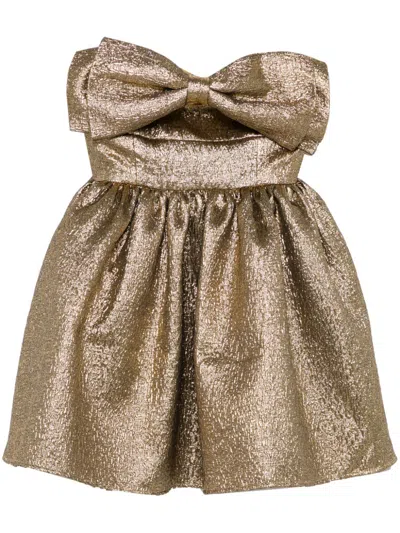 SELF-PORTRAIT METALLIC MINI DRESS