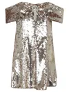 Self-portrait Self Portrait Short Dress With Off The Shoulders In Silver