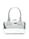 Self-portrait Silver-colored Handbag With Bows On The Front In Silver
