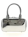 Self-portrait Silver-colored Handbag With Bows On The Front