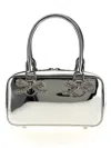 Self-portrait Silver-colored Handbag With Bows On The Front