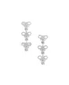 Self-portrait Micro Bow Crystal Tiered Earrings
