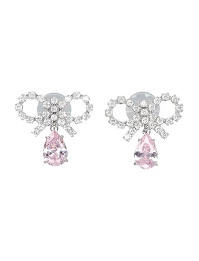 SELF-PORTRAIT SELF-PORTRAIT MICRO BOW DROPLET EARRINGS