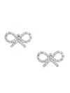 Self-portrait Mini Bow Crystal Embellished Earrings
