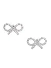 Self-portrait Mini Bow Crystal Embellished Earrings