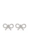 Self-portrait Micro Crystal Bow Earrings