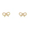 Self-portrait Micro Bow Earrings In Gold