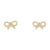 Self-portrait Micro Bow Earrings In Gold