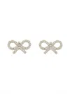 Self-portrait Micro Bow Earrings In Silver