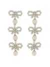 Self-portrait Micro Bow Earrings In Blue