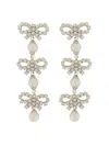 Self-portrait Micro Bow Earrings In Silver