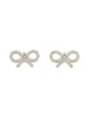 Self-portrait Micro Bow Earrings In Silver