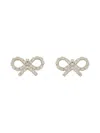 Self-portrait Micro Bow Earrings In Silver
