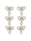 Self-portrait Micro Bow Earrings In Silver