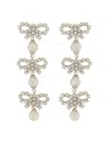 Self-portrait Micro Bow Earrings In Silver