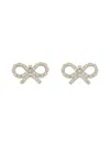 Self-portrait Micro Bow Earrings In Silver