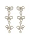 Self-portrait Micro Bow Earrings In Silver