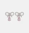 Self-portrait Self Portrait 'micro Bow Pink Droplet' Earrings