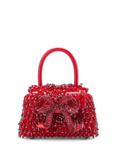 Self-portrait Micro Bow Handbag In Red