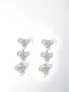 Self-portrait Micro Bow Pearl Tiered Earrings