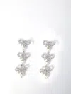 Self-portrait Micro Bow Pearl Tiered Earrings