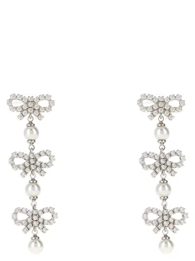 Self-portrait Micro Bow Pearl Tiered Jewelry White