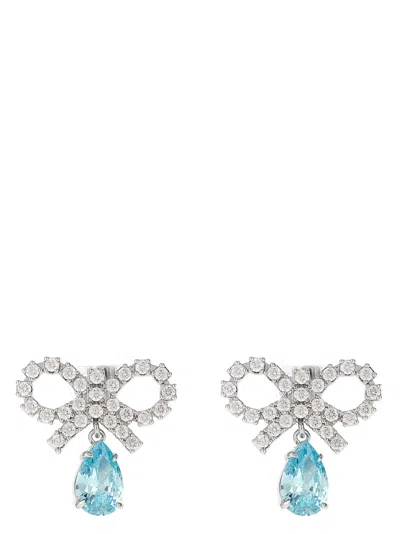 Self-portrait Micro Bow Pink Droplet Jewelry Light Blue