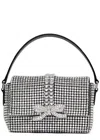 Self-portrait Rhinestone Micro Bag In Silver