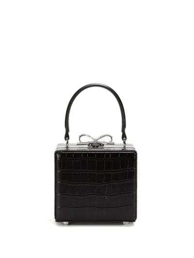 Self-portrait Self Portrait Micro Leather Handbag In Black