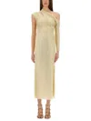 Self-portrait Midi Dress Draped With Rhinestones