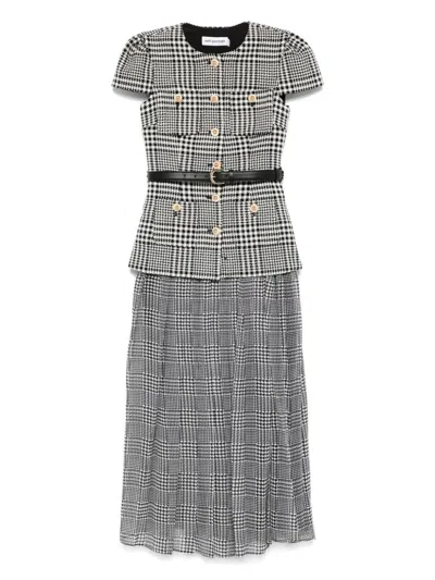 Self-portrait Midi Dress In Gray